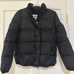 Hunter Original Water Repellent Black Puffer Hooded Jacket